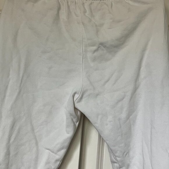 BRANDY MELVILLE White Elastic Waist Wide Leg Sweat Lounge Pants One Size - Picture 10 of 12